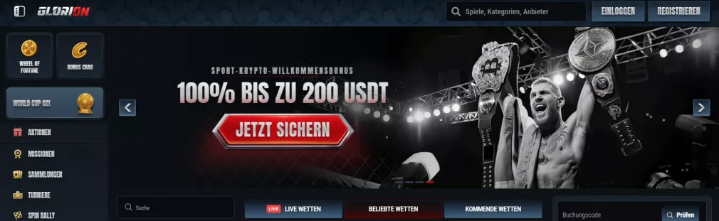 Glorion Casino Bonus Angebot mit Freispielen