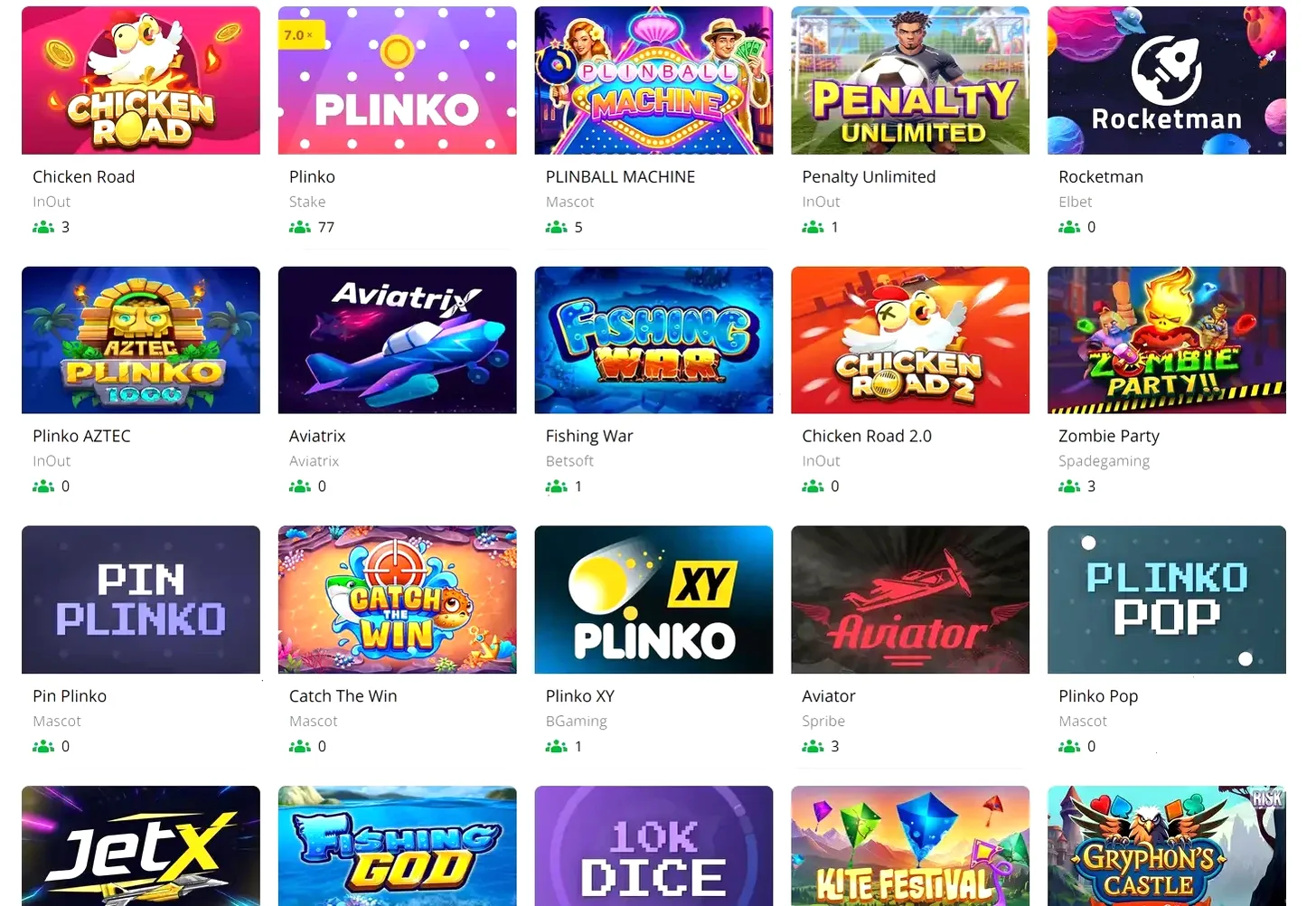 Glorion Casino Spielangebot